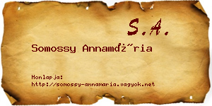Somossy Annamária névjegykártya